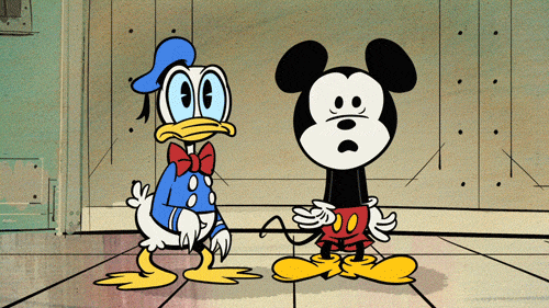 Mickey and Donald "Nope." GIF